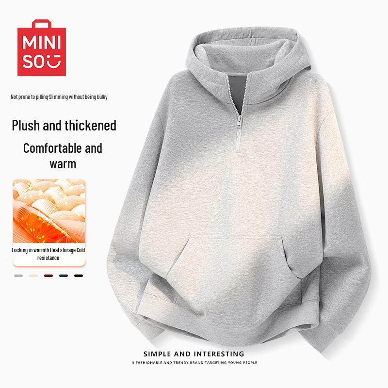 MINISO Men's Heavyweight Fleece Hoodie