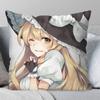 Marisa Kirisame Comic Game Touhou PProject Pillow Case Fashion Square Pillowcase Bedroom Sofa Room Ins Decoration Leisure
