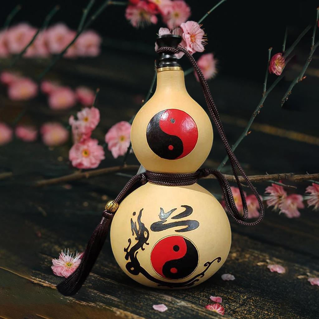 150ml Gourd Water Bottle Drink with Lid Desktop Decoration Kettle Photography Props Pendant
