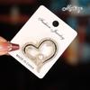 Spilla Cuore con Strass e Perle Dongdaemun Coreana: Elegante Spilla Decorativa con Smalto a Goccia per Cappotti da Donna