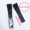 Soft Nature Rubber Watch Band For Rolex Strap For GMT Daytona Submariner YachtMaster Wristband 20/21mm Bracelet Fold Buckle