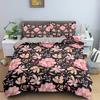 Vintage Flower King Queen Duvet Cover Peony Sunflower Bedding Set Tropical Floral Quilt Cover Boho Polyester Comforter Cover