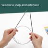 10pcs 80cm Stainless Steel Circular Knitting Needles Set Smooth Knit Comfort Grip for Hats Scarves Sweaters DIY Craft Yarn