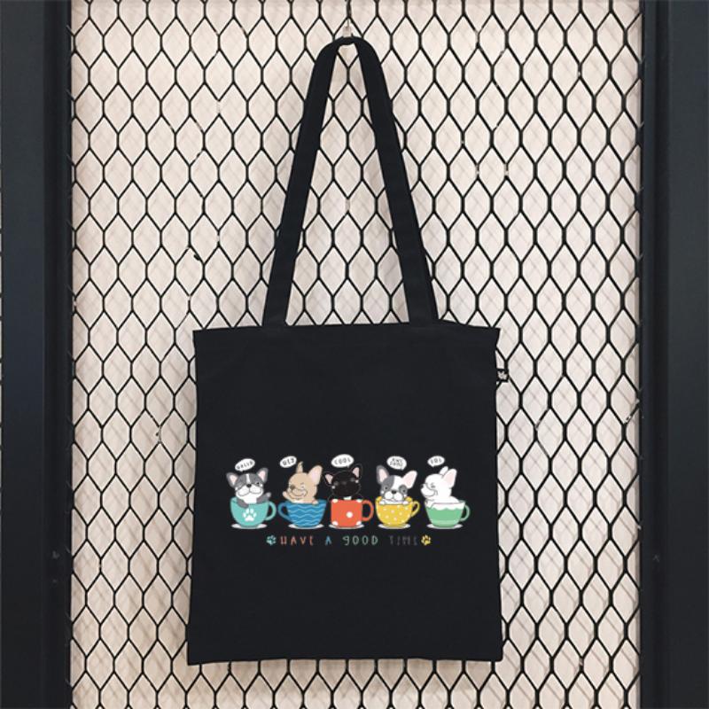 Tote Bag Cartoons Anime Bags Shopping Bag Canvas Shopper Bag Reusable Tote Bag Handbags Shoulder Bags Collapsiblet Custom Bag