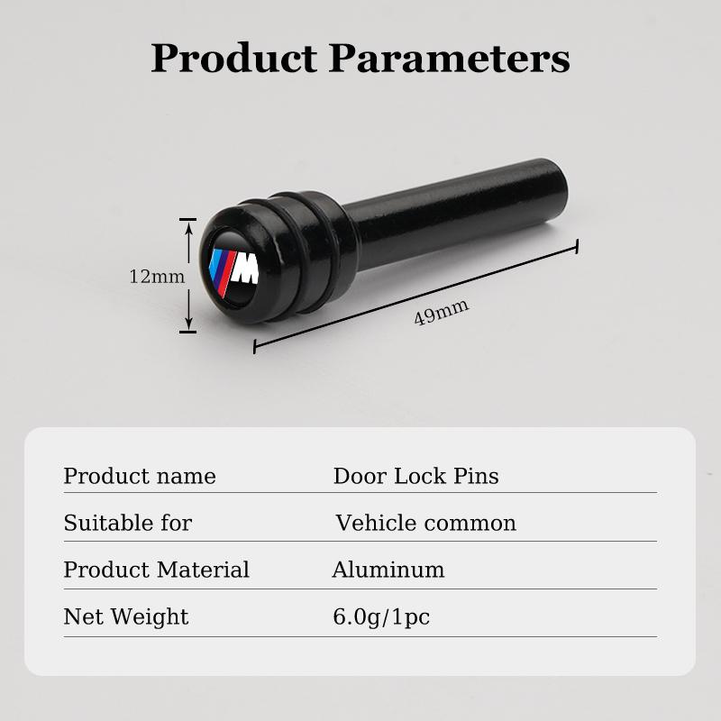 2025 Horké kolíky zámku dveří auta Univerzální knoflík zámku vnitřních dveří Tažný kolík Kryt pro BMW E90 E60 E46 E39 F30 F10 E87 X3 X4 X5 X1 G30