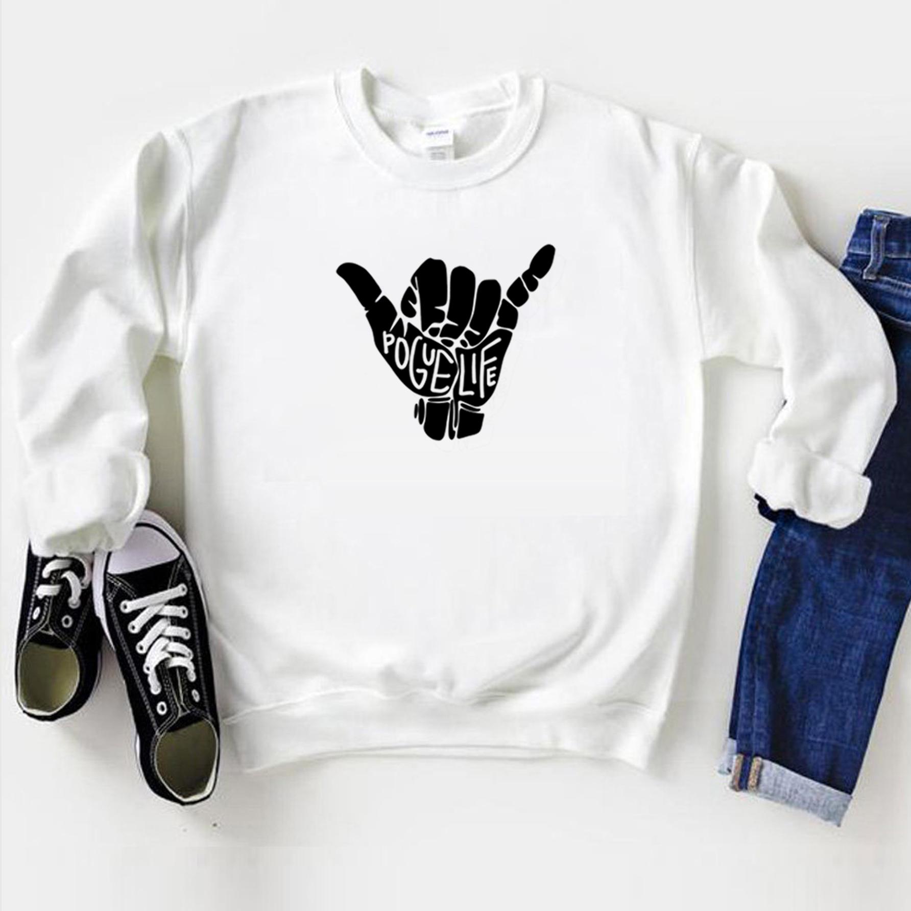 

Женская толстовка Pogue Life Outer Banks Pogue Life North Carolina Pullover Outer Banks Сезон 2 Толстовки Hippie Van Tops S белый