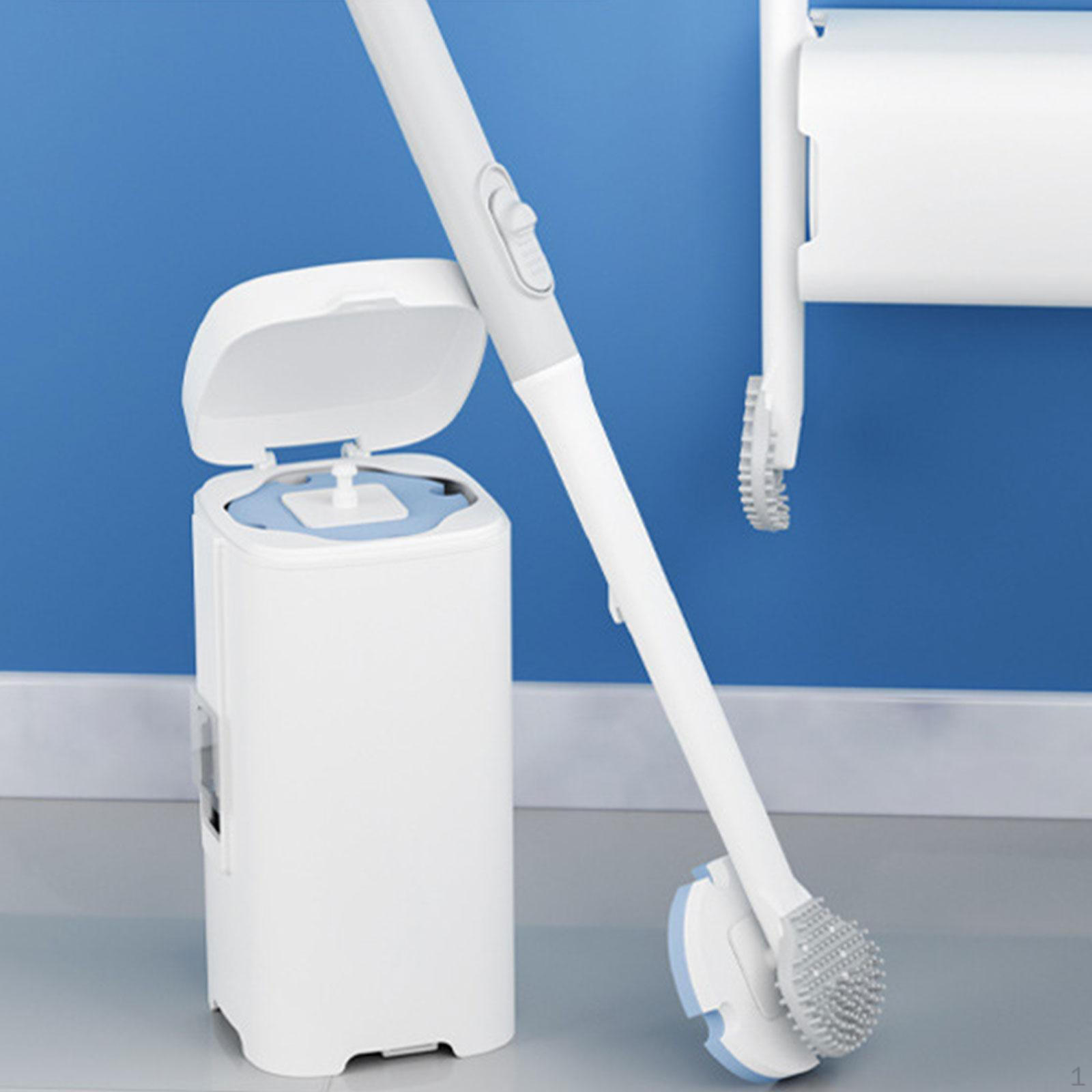 

Toilet Kit Wall Mounted Scrubber with Refill Heads for Home Bathroom Maintenance with 7 Refills