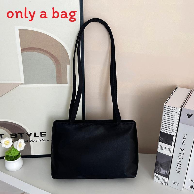 Nylon Tote Bag With Magnetic Closure And Interior Pouches For Daily Use