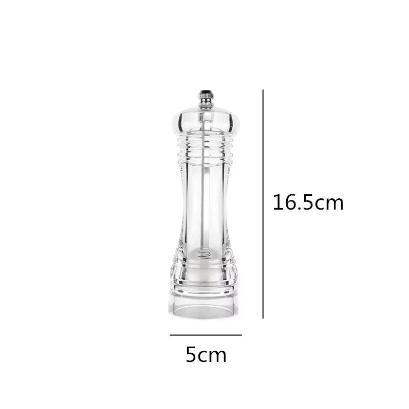 1 Stück Pfeffermühle - Acryl Salz- und Pfefferstreuer Einstellbare Körnung Durch Keramikrotor Küchenzubehör