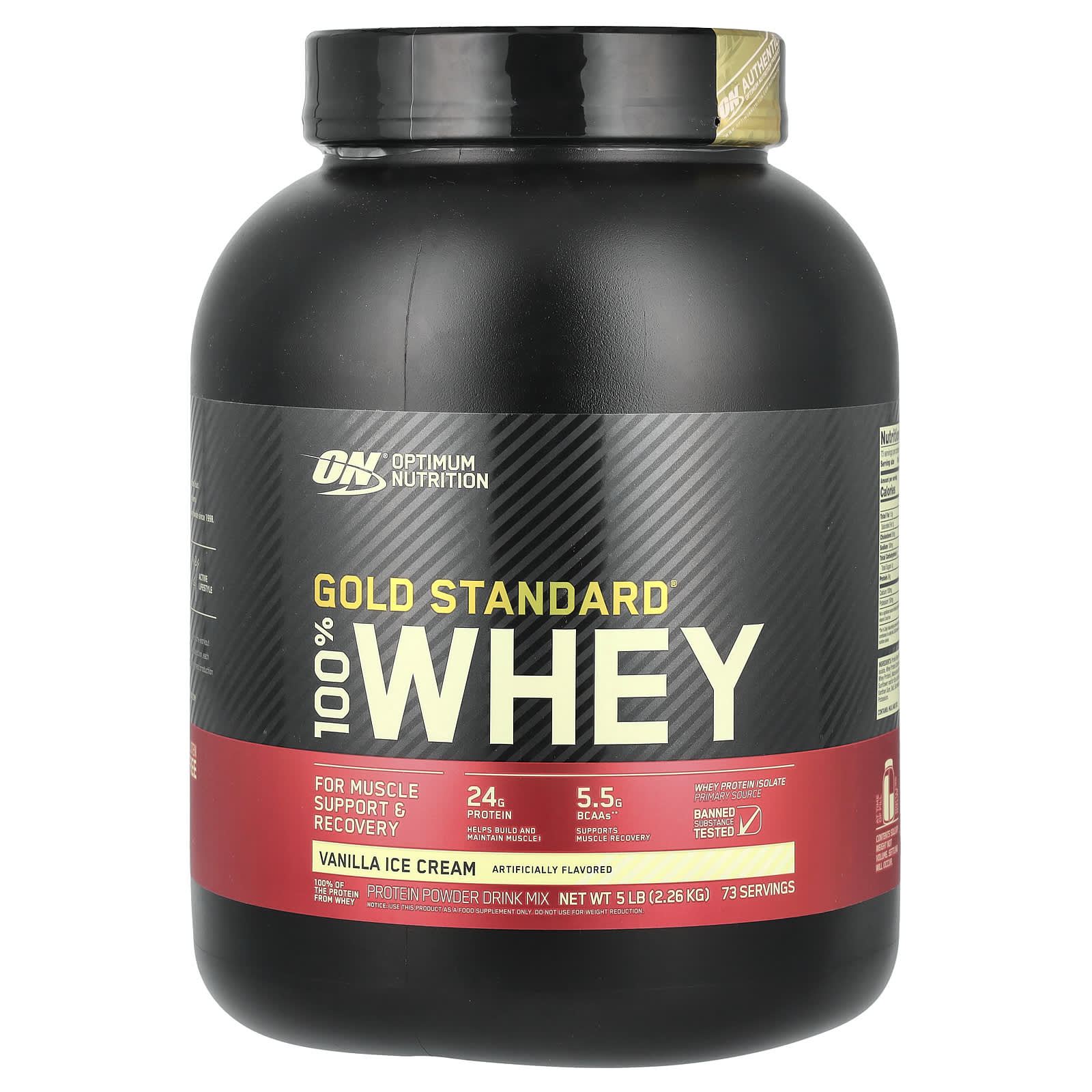 

Gold Standard 100% Whey, Vanilla Ice Cream, 2.26Kg(5Lb)