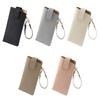PU Leather Sunglasses Storage Bag Solid Color Hanging Sunglasses  Eyewear Accessories