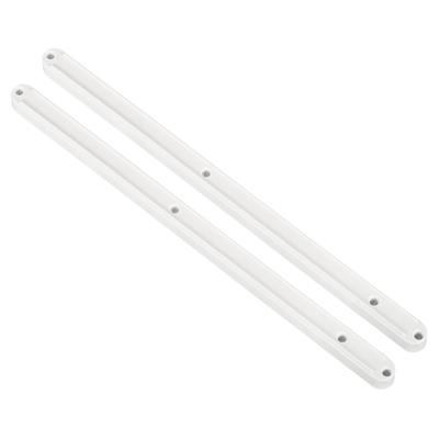 Uxcell Drawer Slide Set of 2 300mm Plastic Drawer Rail for Cabinet Drawer Bedside Table Wardrobe Dresser Side Mount Grooved Guide Rail - (White)