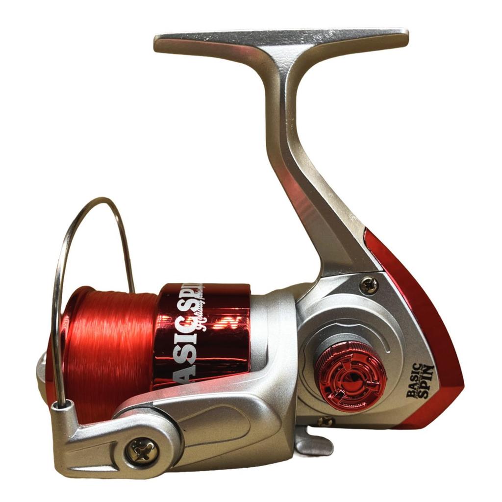 Riseway Spinning Reel with Thread Basic Spin 3000 No. 4-110m Red