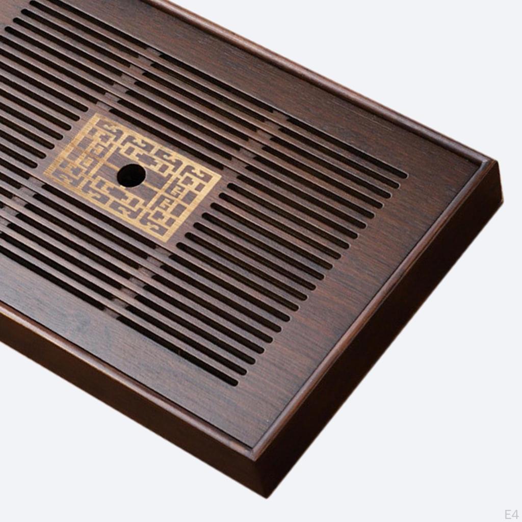 Bamboo , Drainage Type Plate, Tea Set Accessory, Serving Tray for Room