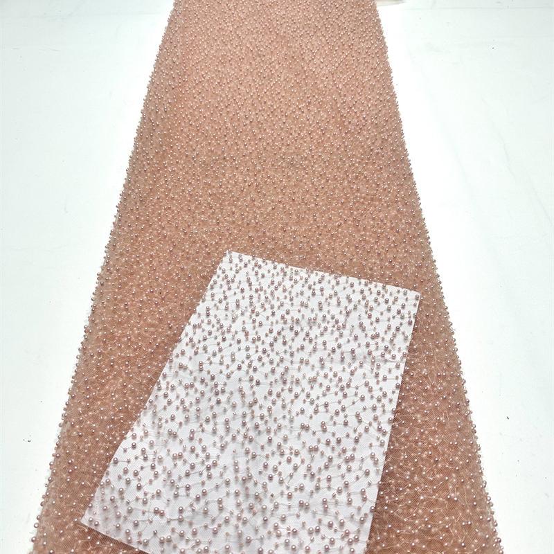 1yard Sequin Embroidery Fabric for Wedding Dress DIY Sewing Elegant Embroidered Beaded Lace Fabric Glitter Evening Dress Cloth