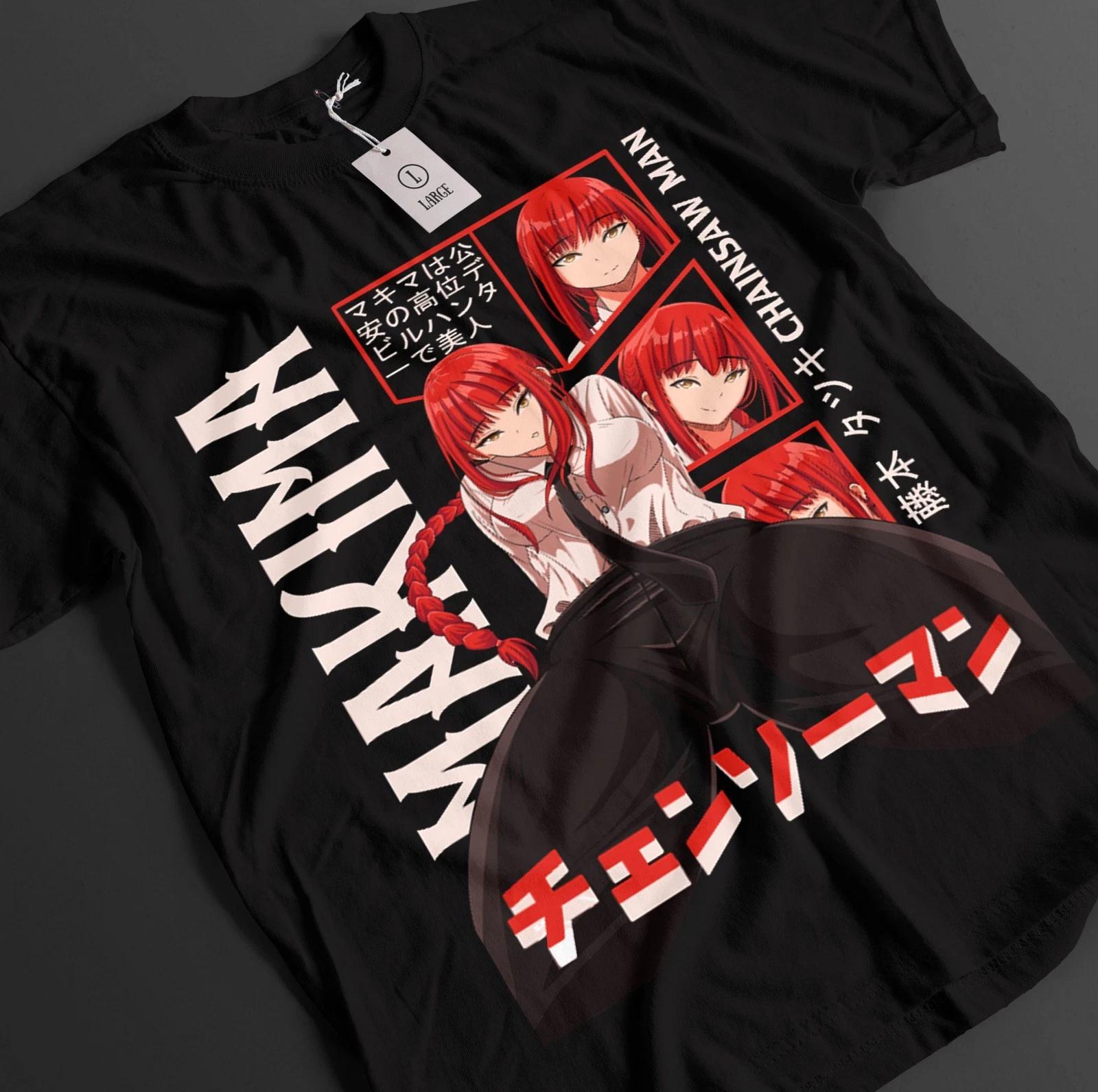 Футболка  Человек-бензопила , футболка Макима, футболка Денджи, футболка Аки Аса  Аниме Сила , унисекс. L