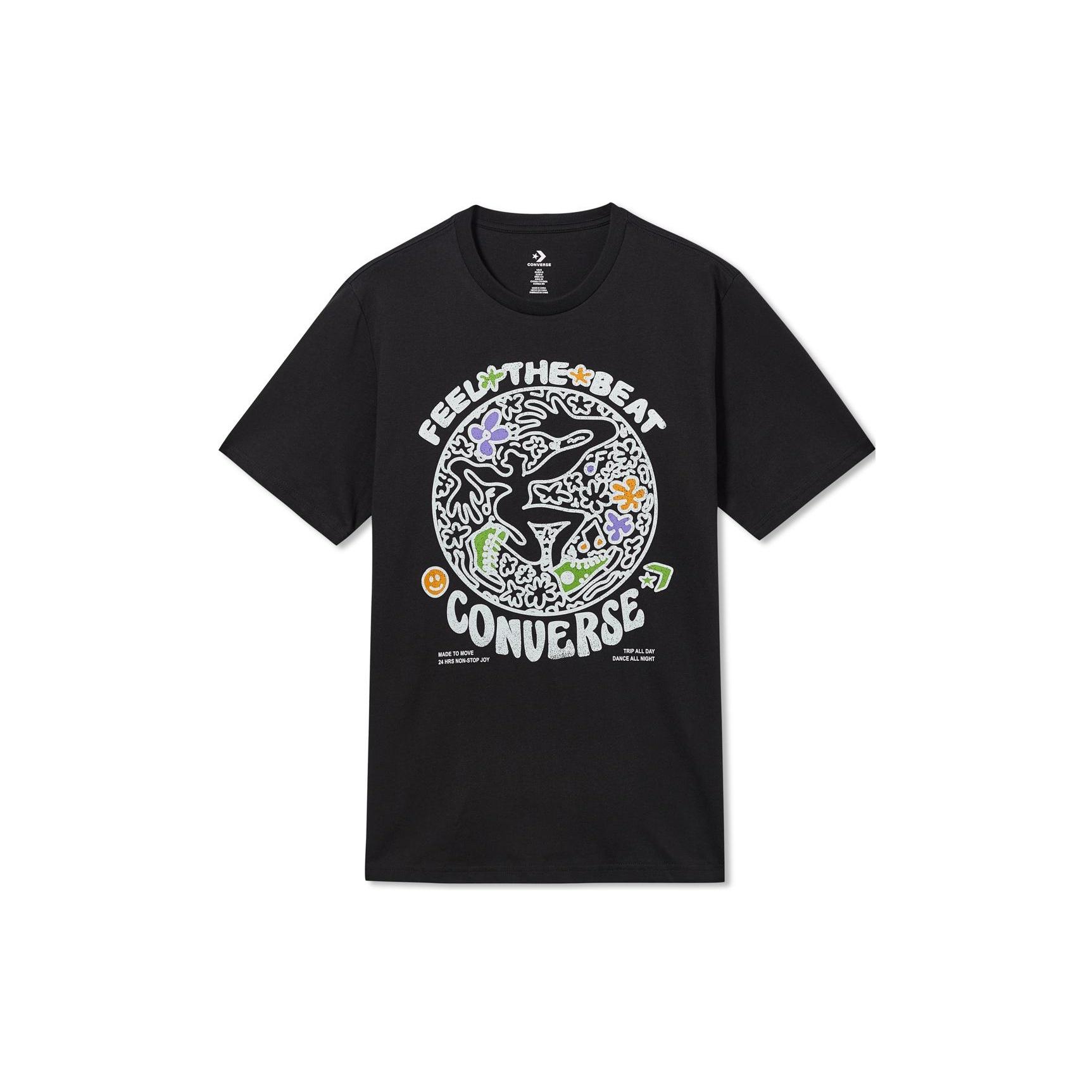 Converse Abstract Dance Tee Asia Sizing Black Men s 10023456-A02 S