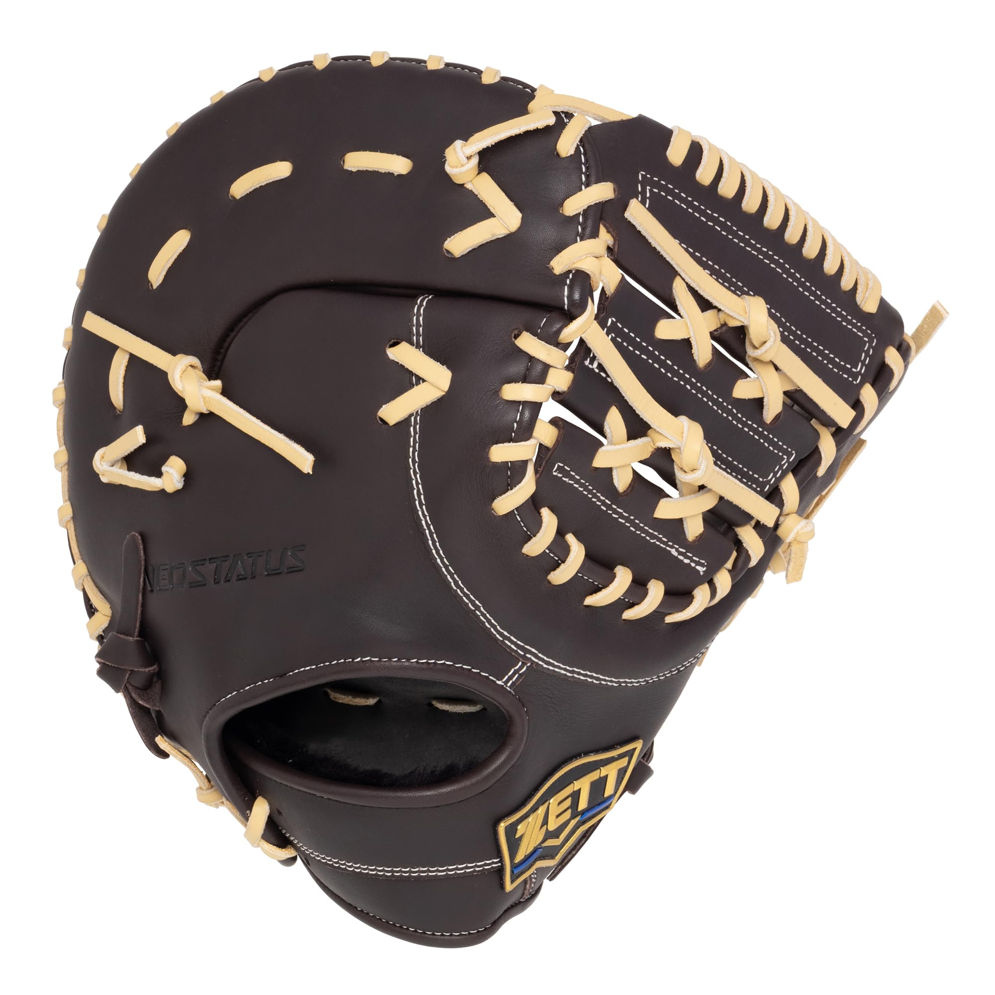 ZETT Neo Status Soft Baseball First Brown x Pastel BRF362613 Baseman s Mitt, Right-Handed Throw, Brown,
