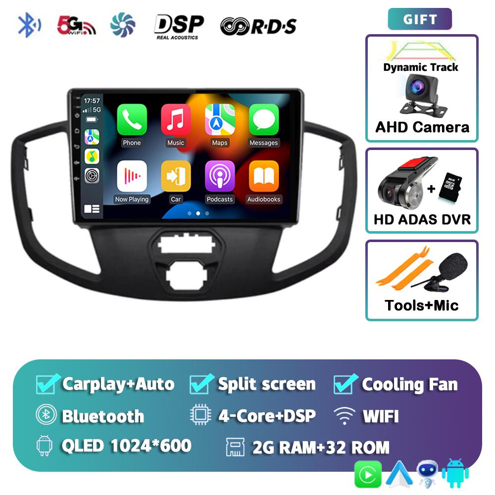 Android 14 Carplay Auto Car Radio For Ford Transit 2015 2016 2017 2018 Multimedia GPS Navigation Player Video Stereo WIFI+4G DSP