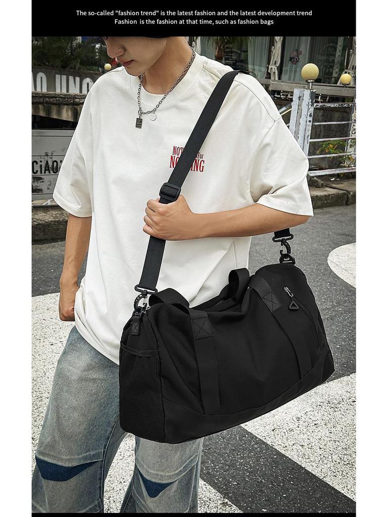 Cross-border Fitness Bag: Logo Customizable, Dry/Wet Separation, Yoga, Travel, Trolley