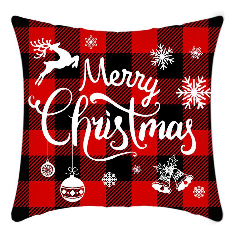 New Christmas Pillowcase Christmas Ball Print Elk Home Decoration Holiday Pillowcase