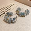 Hochwertige geometrische Aquamarin Silber Ohrstecker - Exquisiter Urlaubsstil