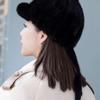 2023 Korean Style Waterproof Mink Bear Hat with Cat Ears - Warm Spring/Autumn Fashion for Women