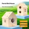 Bird Wooden Cage For Bird Cage Parrot Circular Cage Anti Splash Proof Cage Bird Toys For Pet