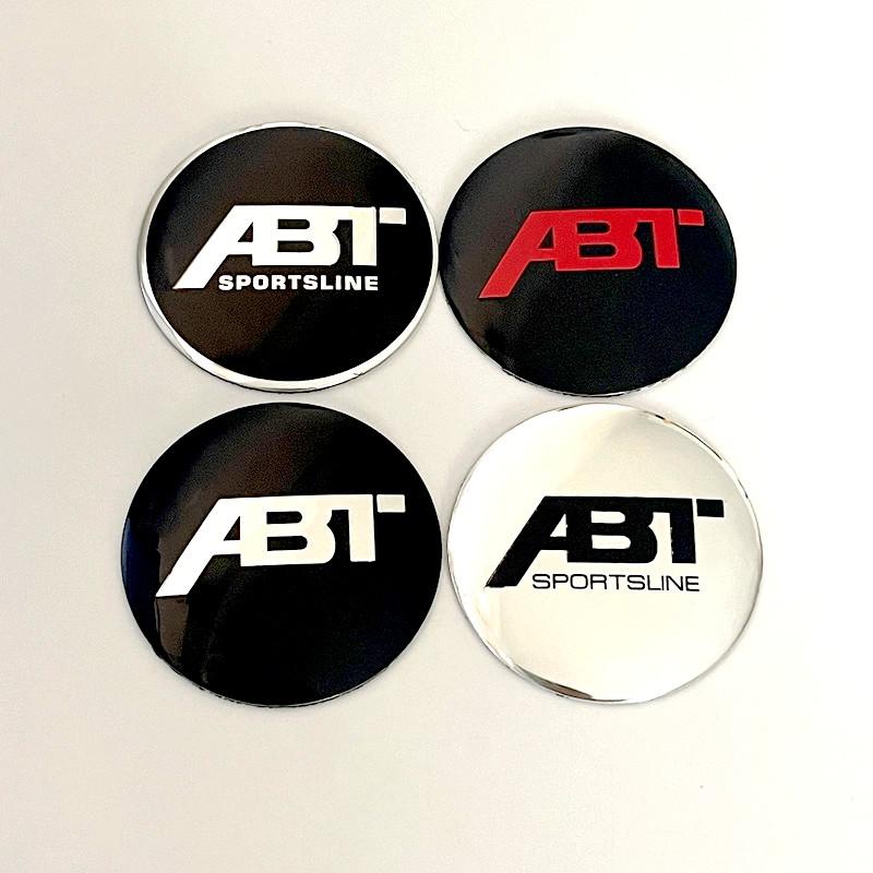 56mm Emblemi Centrali Ruote Auto Modificati Coprimozzi Adesivi Per Logo ABT Golf Passat Jetta Touareg Tiguan Caddy Vento Bora mk6