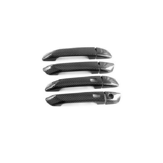 Carbon Fiber 4X Exterior Door Handle Cover Trim For Isuzu D-Max Dmax 2021-2024