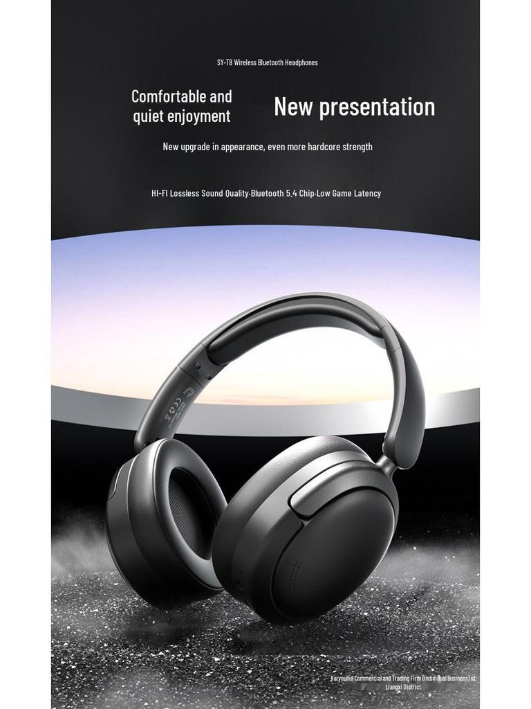 High-Quality Wireless Bluetooth Over-Ear Noise-Canceling Headphones with Long Battery Life