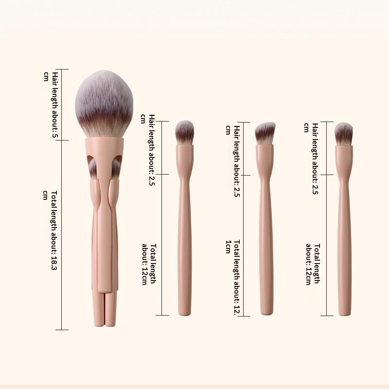 4Pcs Powder Blusher Eye Shadow Concealer And Convenient Makeup Brush New 4-In-1 Magnetic Makeup Brush Set