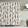 Botanical Shower Curtain Forest Trees Pattern Nature Greenery Backdrop Washable Bathroom Decor Vintage Rustic Home Textile