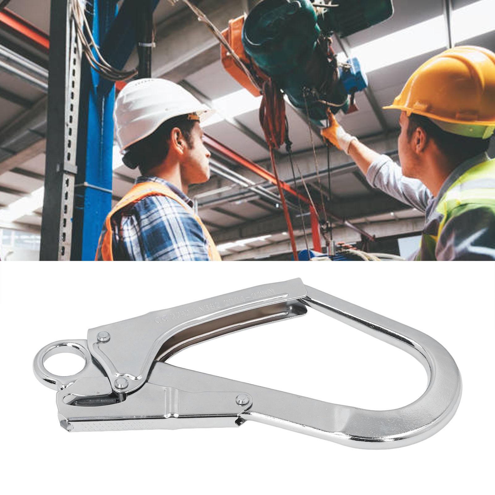 Rebar Snap Hook High Strength Alloy Steel Forged Double Lock Safety Fall Protection Lanyard Hook 22KN Galvanized alloy steel
