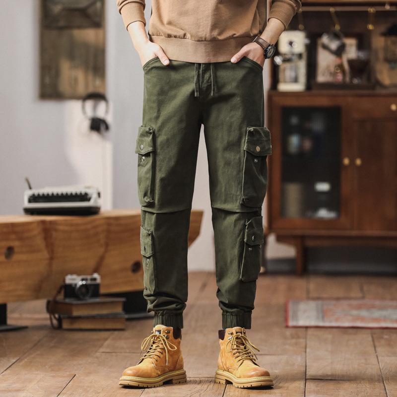 

Retro Overalls Heavy Men s New Trendy Brand Pants Men s Loose Men s Casual Leggings Men s Clothing 31 армія зелений колір
