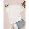European Size Women's Casual Heart Line Print T-Shirt - Breathable Crew Neck Top, Machine Washable for Spring/Summer Outings and Daily Wear