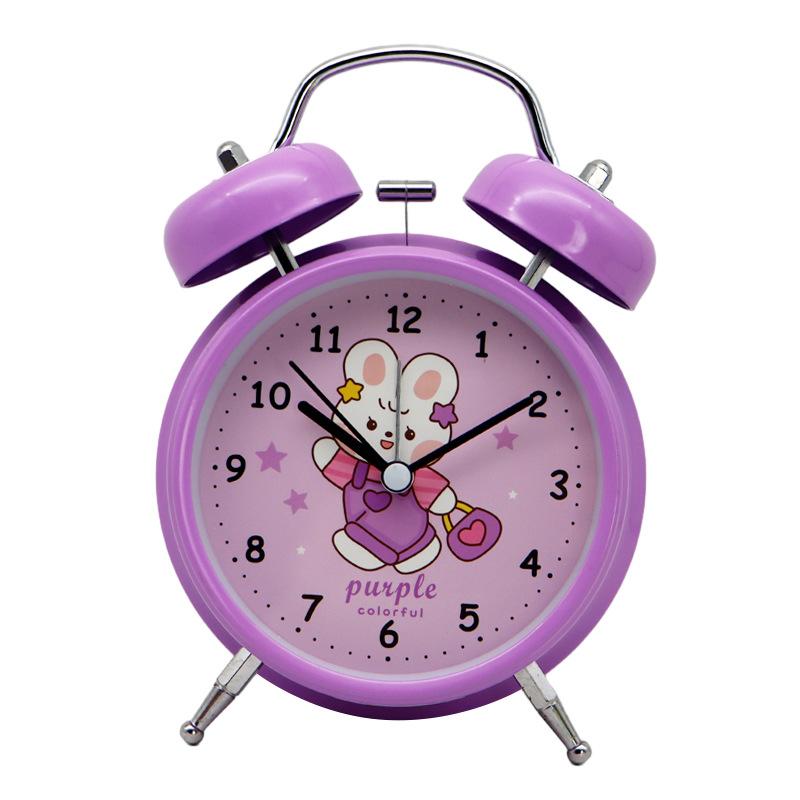 Rabbit Small Alarm Clock To Get Up Artifact Girls Special Students with Cute Primary School Students Cartoon Large Alarm Clock Children's Clock