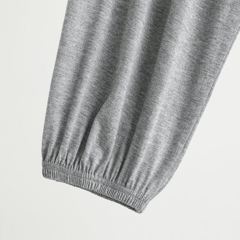 Modal Men's Mosquito-Proof Jogger Pants: Lightweight, Versatile Lantern Style for Sleep, Home, or Outdoor Wear.