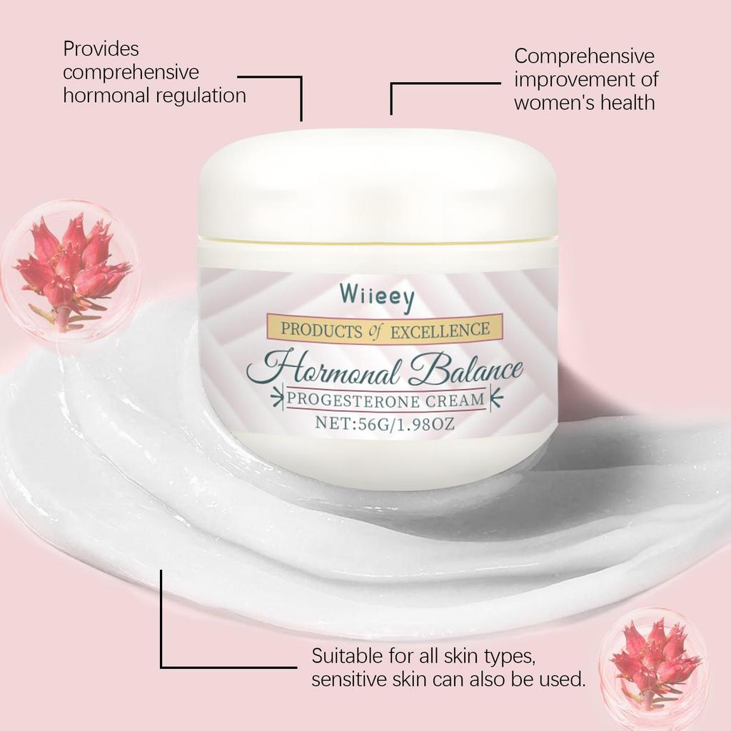 Wiieey Progesterone Treatment Milk Moisturizing and Nourishing Relief Improvement Gentle Nourishing Skin Body Balancing Treatment Milk