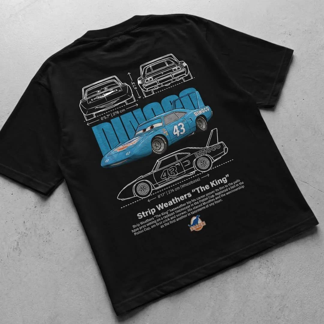 

Disney Pixar Cars Strip Weathers The King Dinoco #43 NASCAR Legend Blueprint Technical Drawing Multi-View 4XL