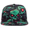 Red Eyes Green Skull Colorful Zombie Skull Flat Brimmed Hat For Men And Women Hiphop Hat Baseball Cap Outdoor Use Casual Decorative Hat With