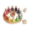Rainbow Wood Peg Dolls Montessori Toys for Toddlers Boys Girls Birthday Gift