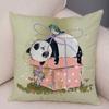 Home Decoration Colorful Cartoon Panda Bear Kids Sofa Car Pillow Cover Cute Animal Cushion Cover funda de almohada