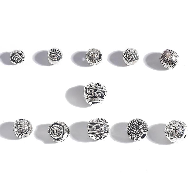 DIY Jewelry Accessories: Alloy Round Bead Spacer, Bracelet & Necklace Connectors, Pendant Buckle