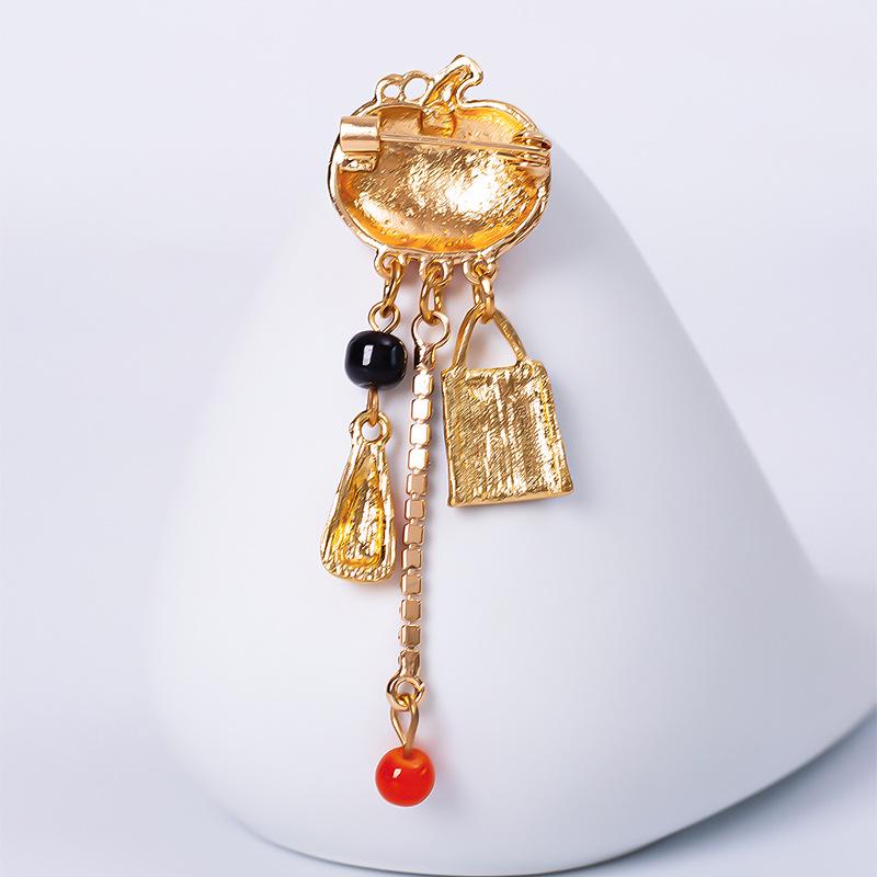 European American Fashion Pumpkin Crystal Brooch – Halloween Edition