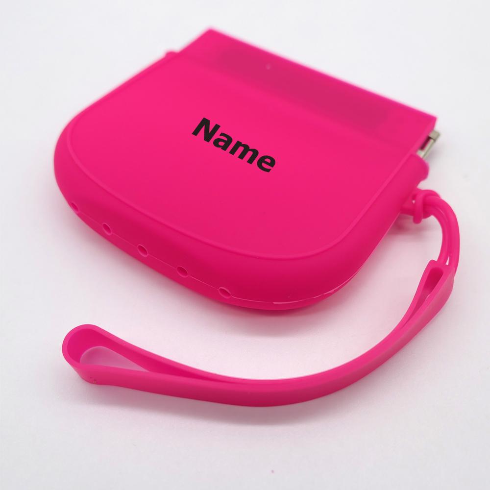 Non-Toxic Free Name Printing Surprise Gift Baby Storage Box Pacifier Case Silicone Bag More Thoughtful And Unique