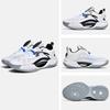 Foreign Trade Large Size Basketball Shoes Luminous 45 Youth Cement Ground Actual Combat Blue Sneakers Mesh Shoes Men's White Sneakers