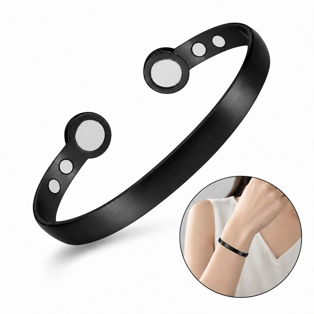 Retro Magnetic Bangles Ring Simple Vintage Style Bracelet Ring Magnetic Energy Wristband  Daily Use