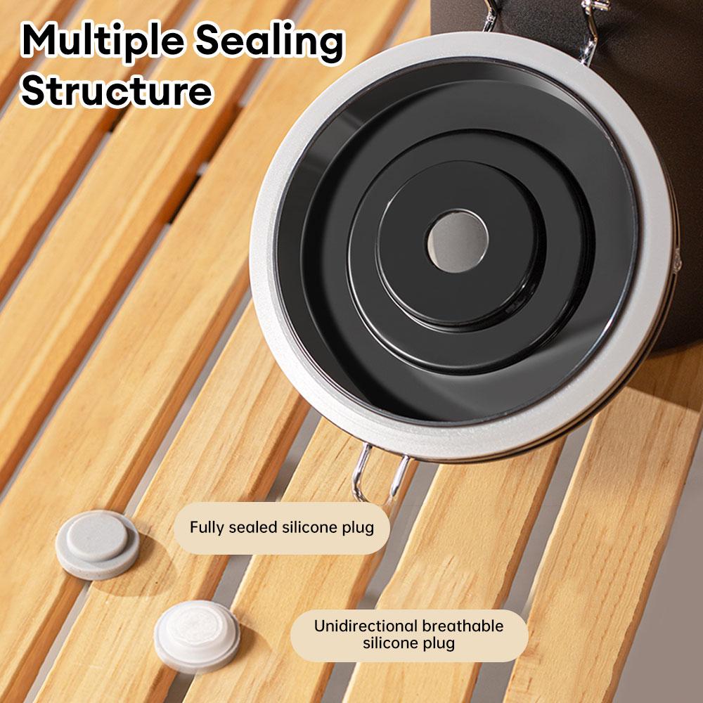 1.2L/1.5L Large Capacity Coffee Storage Container with Spoon Stainless Steel Coffee Bean Can Sealing Coffee Filling Food Storage