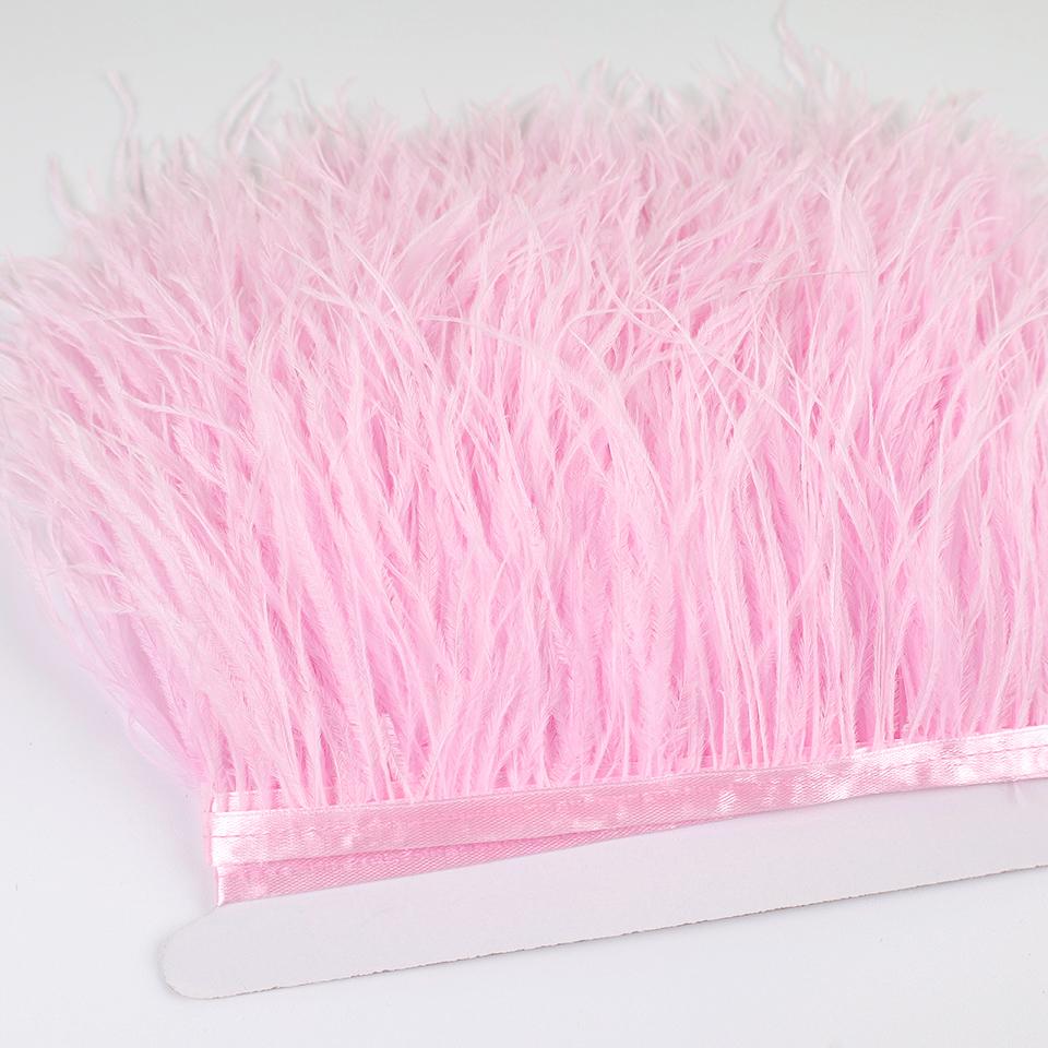 13-18CM 6M Ostrich Feather trim Cloth Belt for sewing DIY feather ribbon fringe Wedding dress clothes decoration